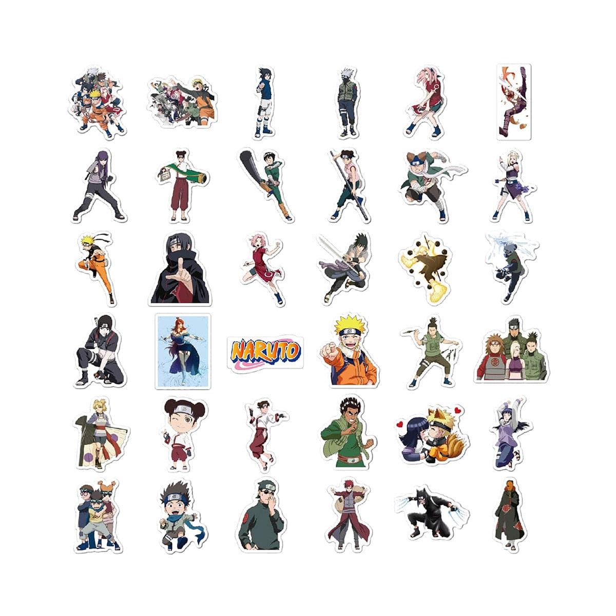 Naruto 100 Pcs Cartoon Waterproof Sticker Set