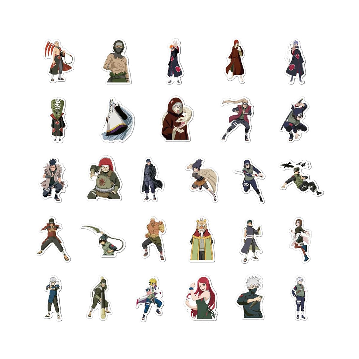 Naruto 100 Pcs Cartoon Waterproof Sticker Set