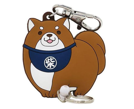 Standing Shiba Inu Rubber Keychain