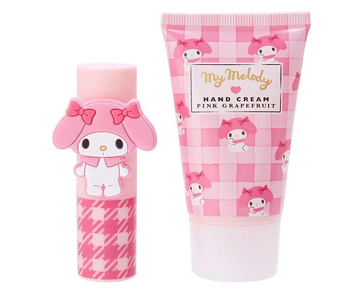 My Melody Lip Balm & Hand Cream Pink Grapefruit Set