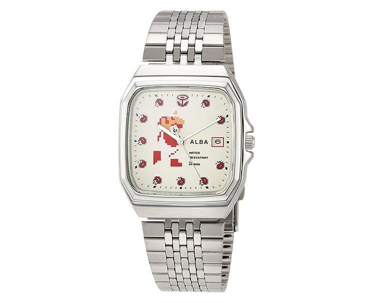 Super Mario X Alba Silver Watch