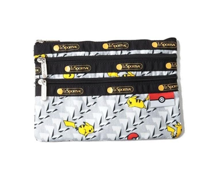 Lesportsac X Pokemon Triple Zip Pouch: Pikachu