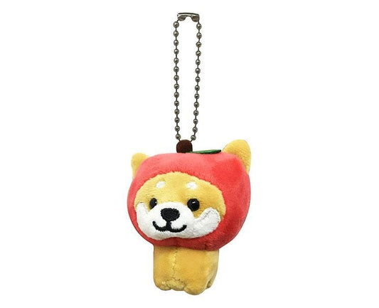 Travel Shiba Inu Plush Key Holder: Apple