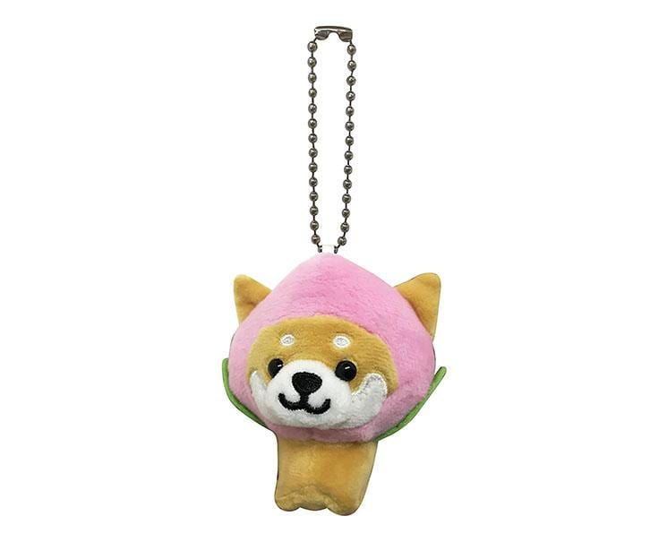 Travel Shiba Inu Plush Key Holder: Peach