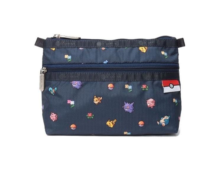 Lesportsac X Pokemon Double Zip Pouch: Pokemon & Flowers