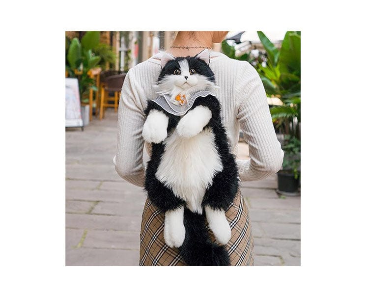 Realistic Black Cat Backpack