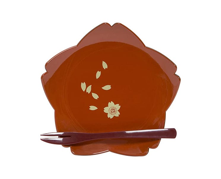 Japanese Cherry Blossom Plate & Fork Set