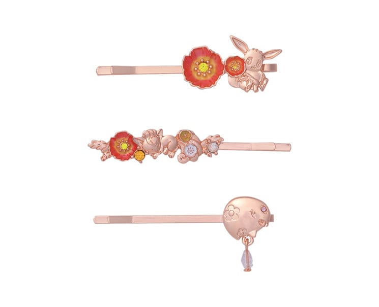 Pokemon Japan Fleur De Coquelicot Bobby Pins