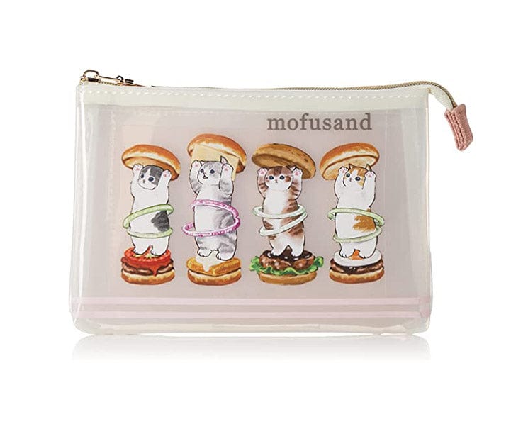 Mofusand Dancing Kitten Burgers 3 Pocket Pouch