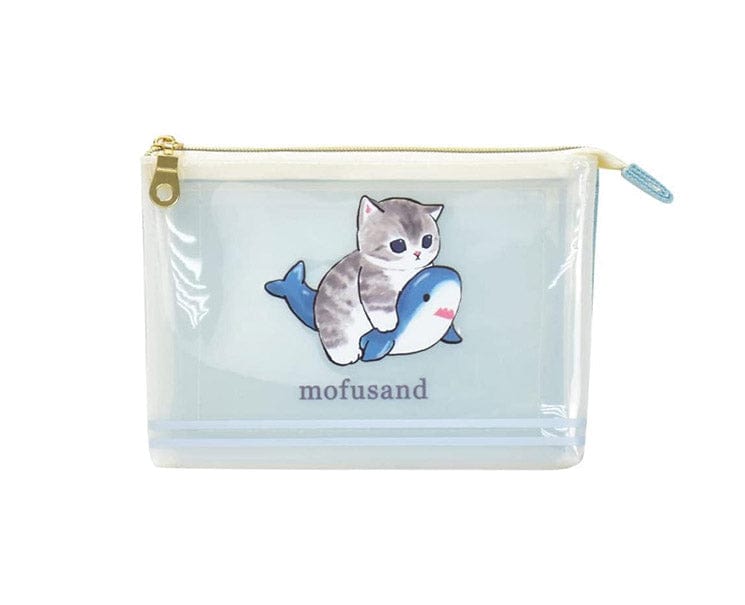 Mofusand Kitten On Shark 3 Pocket Pouch