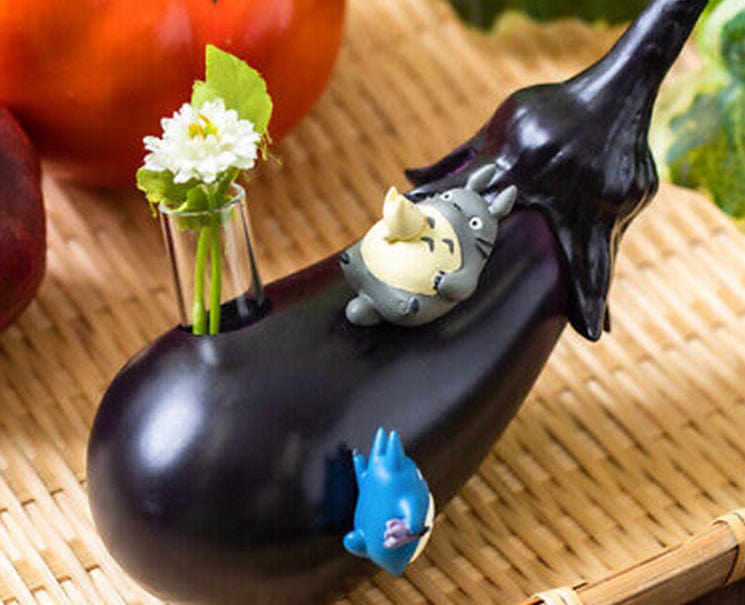 Studio Ghibli Totoro Eggplant Vase