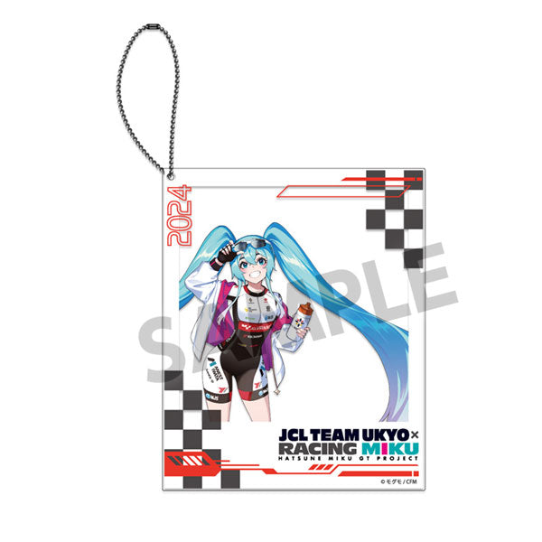 Racing Miku 2024 JCL TEAM UKYO Support Ver. Polaroid-style acrylic keychain