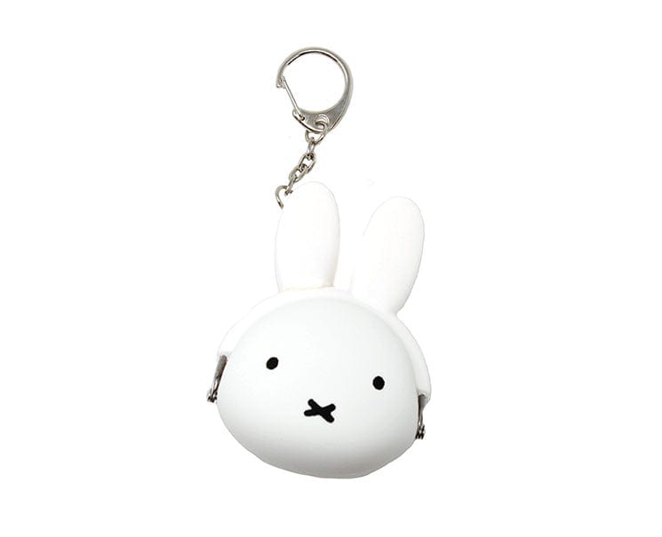 Miffy White Silicone Pouch Keychain