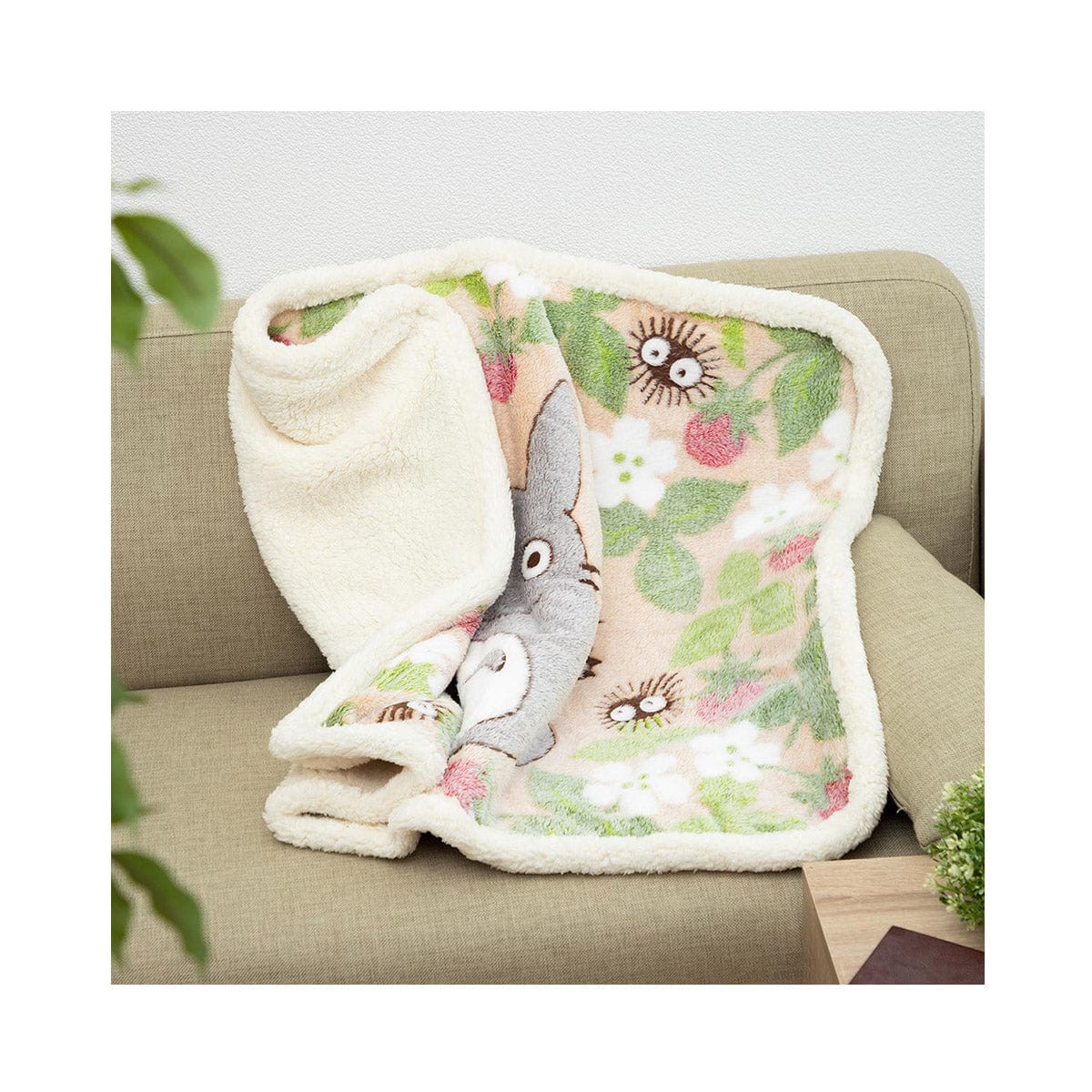 Ghibli Totoro Strawberry Medium Blanket