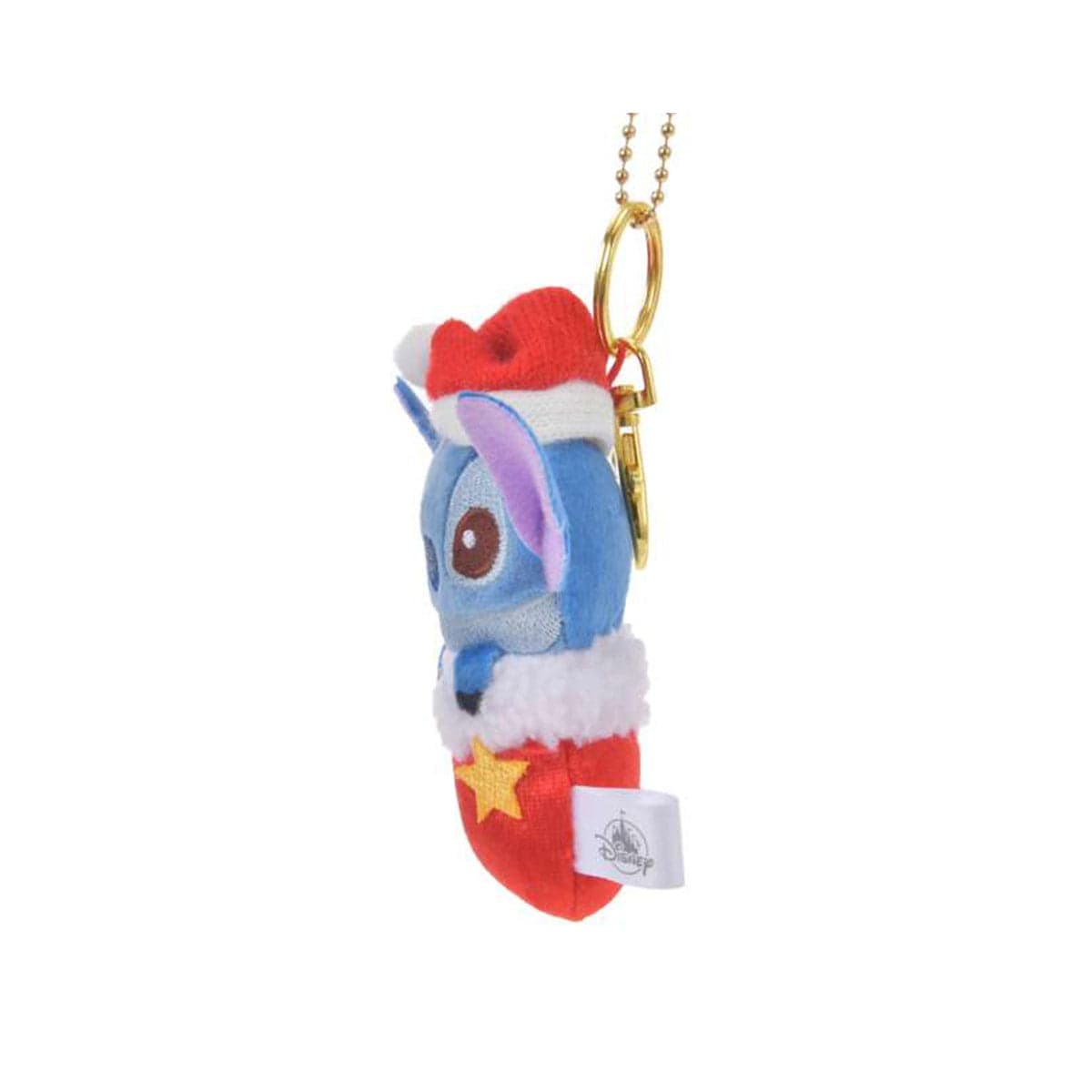 Disney Christmas Stitch Plush Keychain Sock