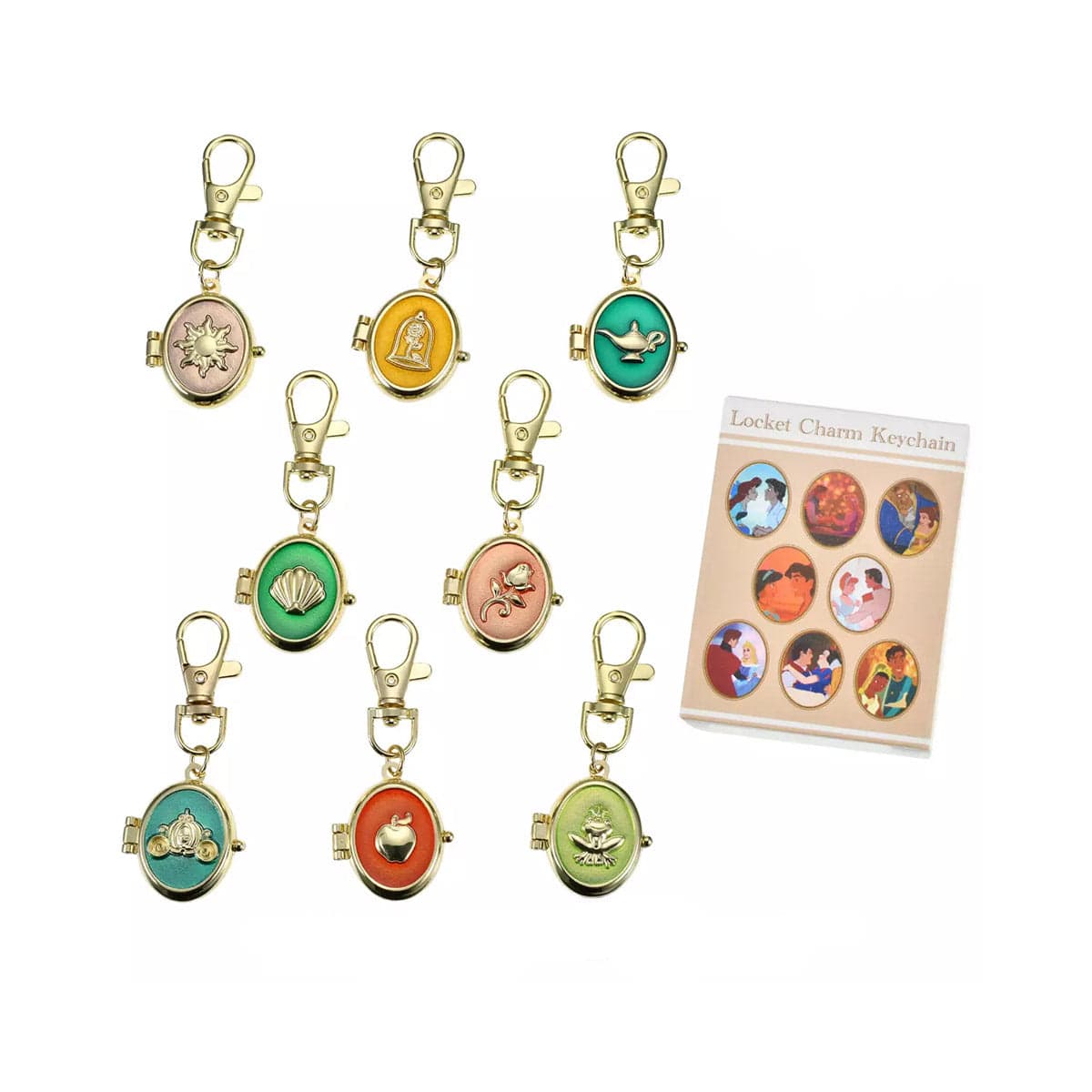 Disney Character Secret Keychain Locket Charm Disney Princess