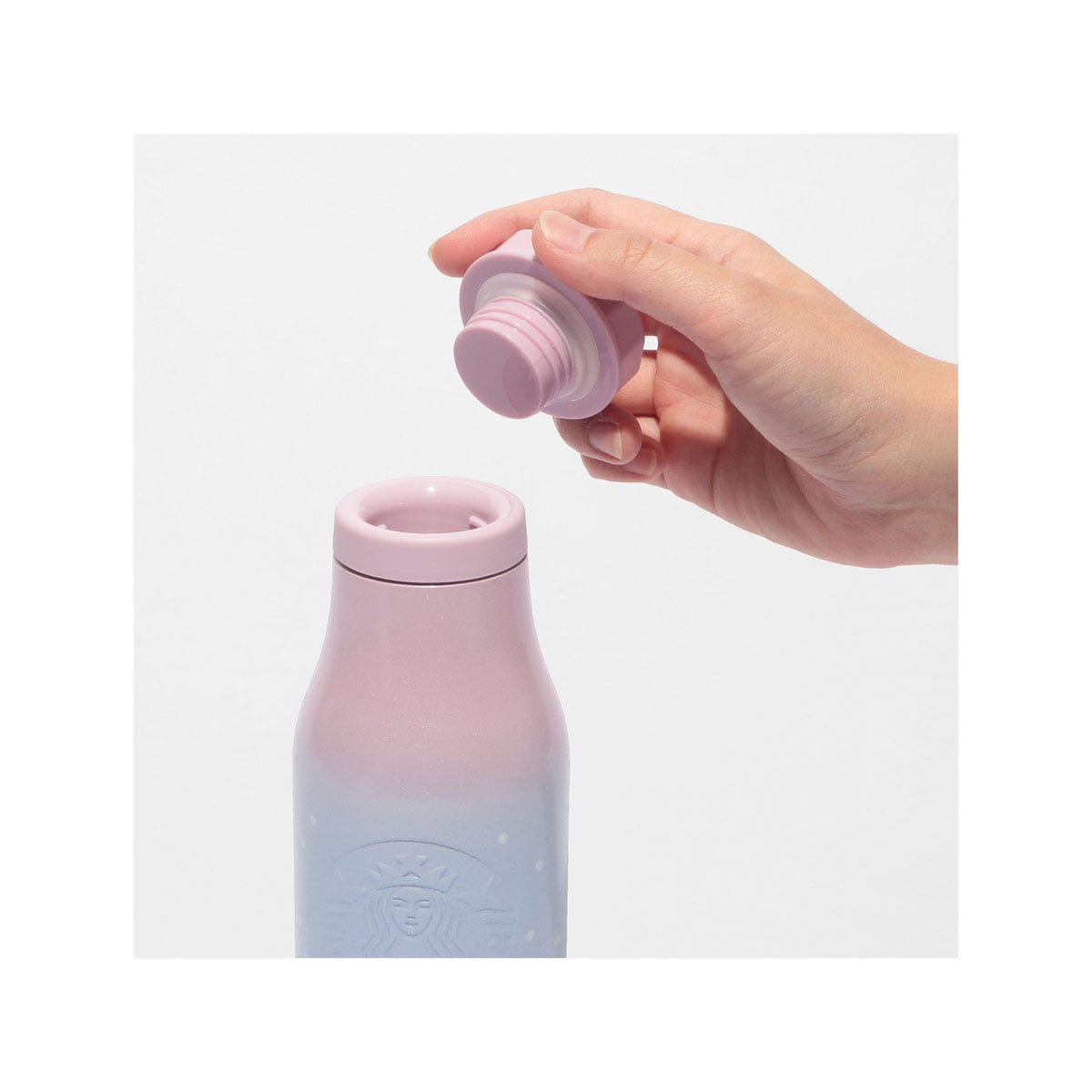 Starbucks Stainless Steel Logo Bottle - Gradient Blue Pink