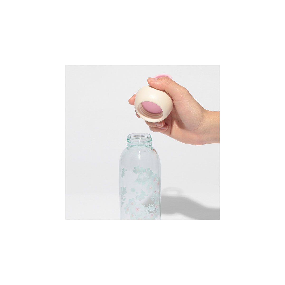 Starbucks Sakura 2025 Silicone Strap Bottle: Pale Blue