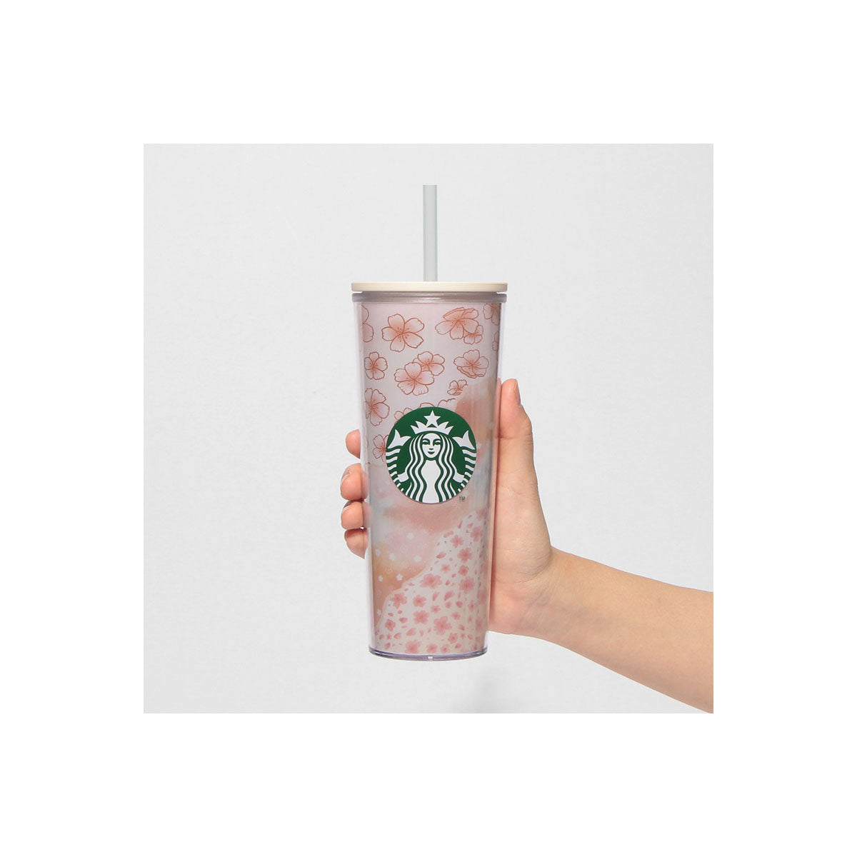 Starbucks Japan Sakura 2025 Cold Cup Layered Design Tumbler