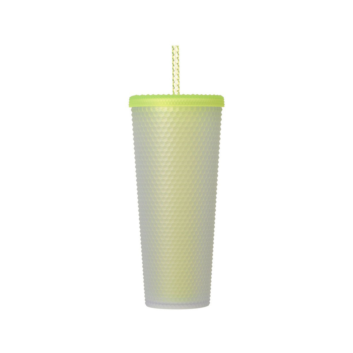 Starbucks Spring 2025 Logo Cold Cup Tumbler: Neon Yellow