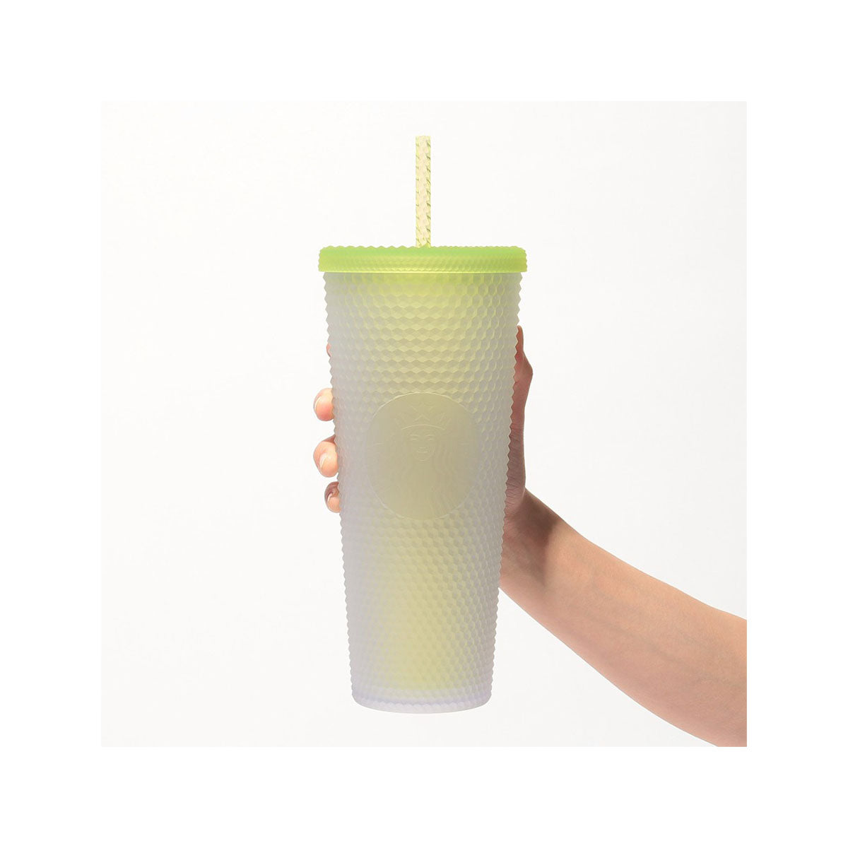 Starbucks Spring 2025 Logo Cold Cup Tumbler: Neon Yellow