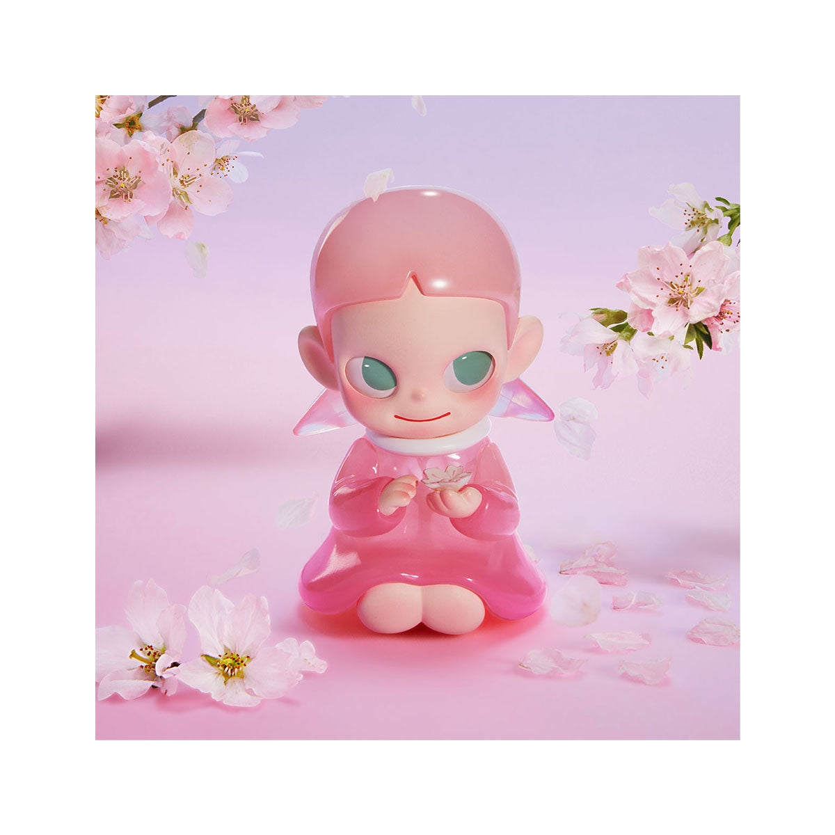 Hsi Chen♧ガラスオブジェ　アイボリー3個＆ピンク 3個♧インテリア Pop Mart Zsiga Cherry Blossoms' Gift to the Earth Figure – Hello Japan