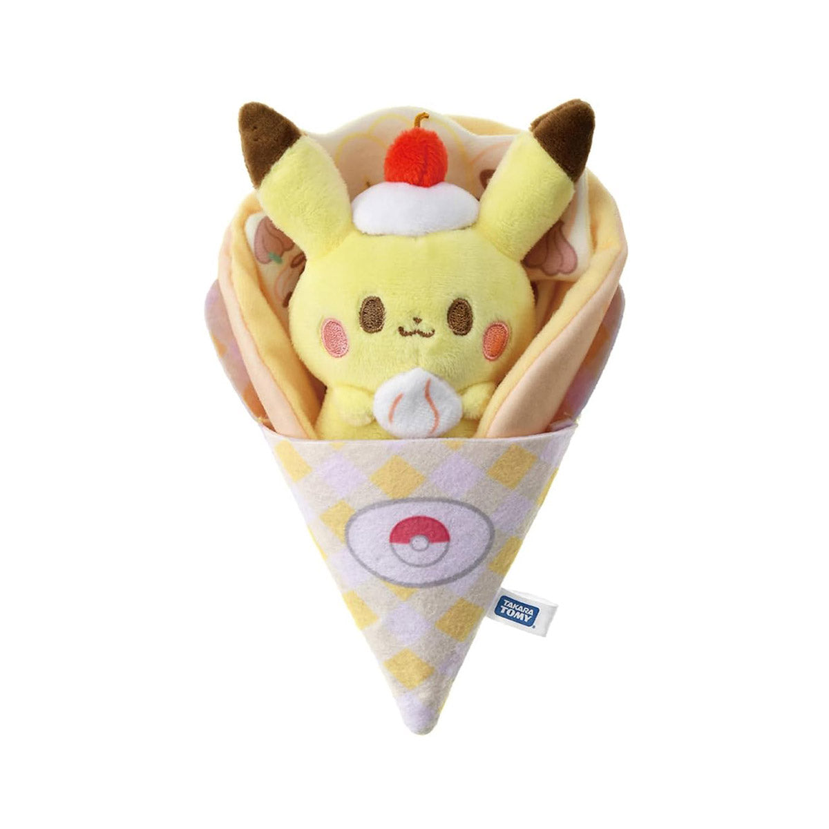 Pokemon Poke-Piece Rolling Crepe Plush: Pikachu