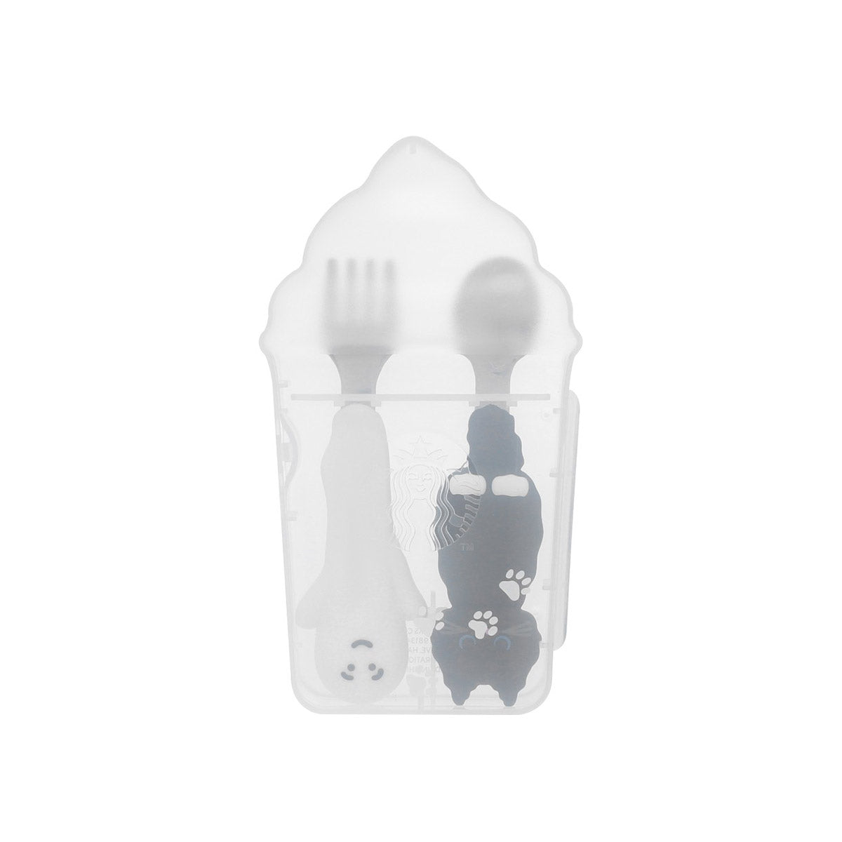 Starbucks Halloween 2025 Cutlery Set with Case: Cat and Ghost