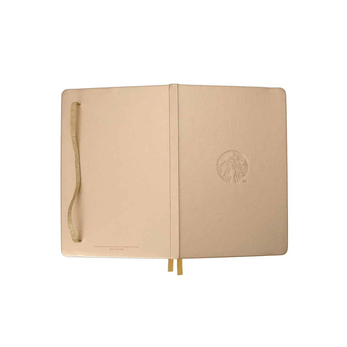 Starbucks Holiday 2025 Notebook Gold