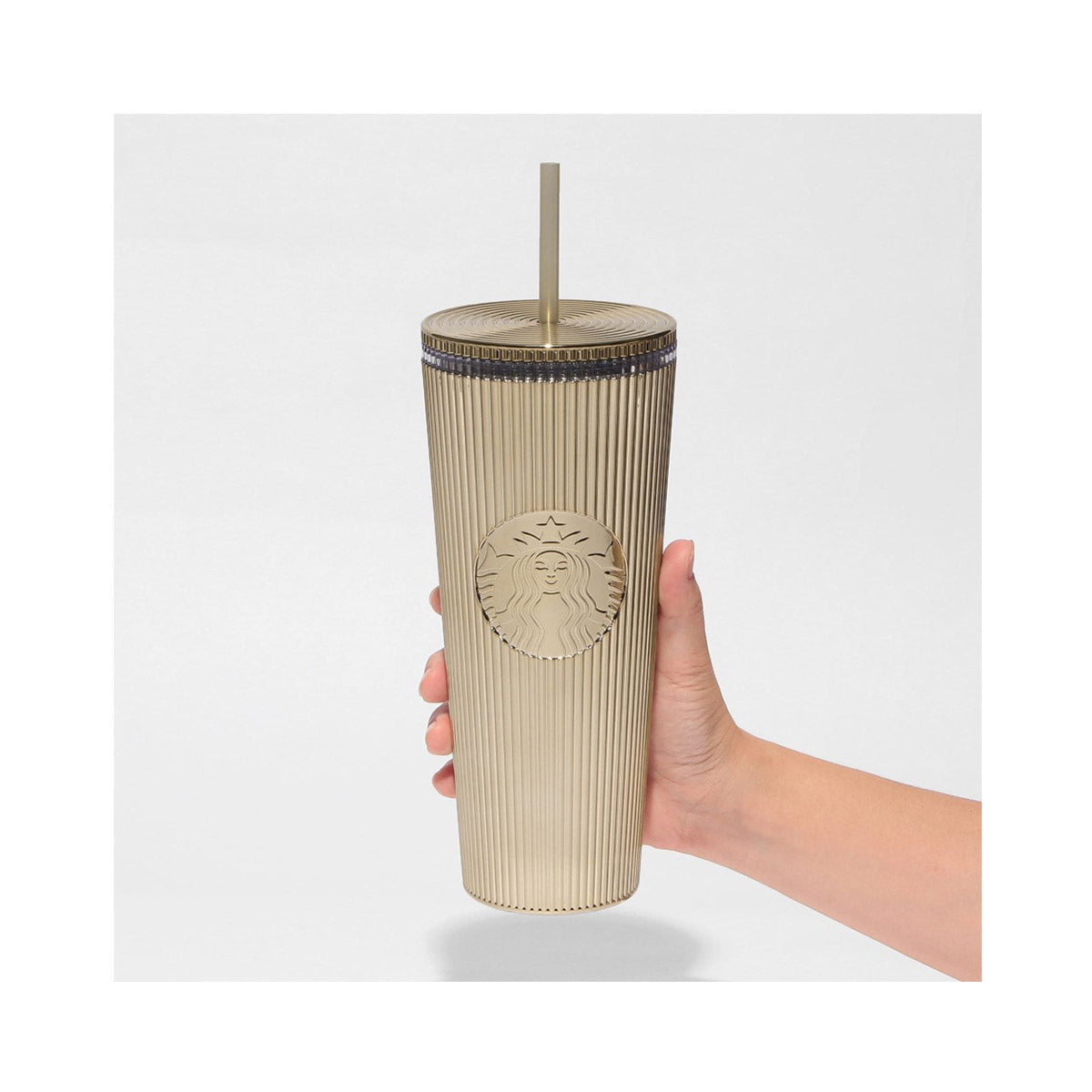 Starbucks 2025 Champagne Gold Logo Cold Cup Tumbler – Hello Japan
