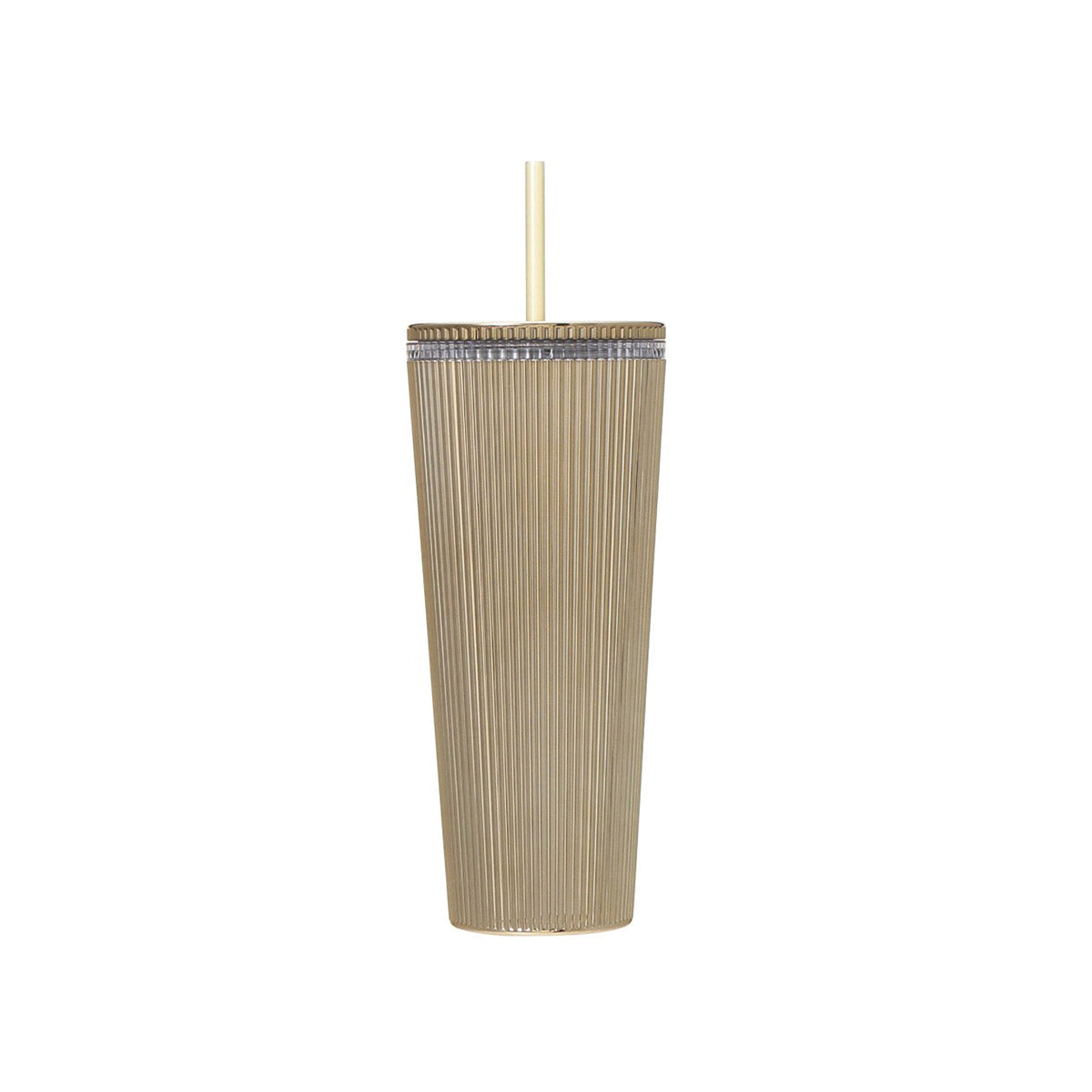Starbucks 2025 Champagne Gold Logo Cold Cup Tumbler