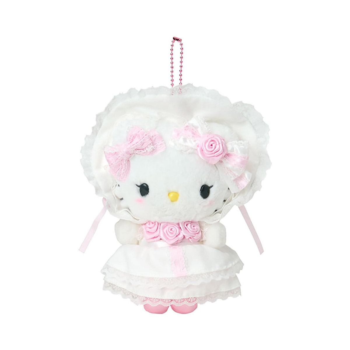 Sanrio White Frill Mascot Holder: Hello Kitty