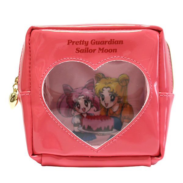 Sailor Moon Original Square Pouch with Window Rabbit & Chibi-Usa A-0