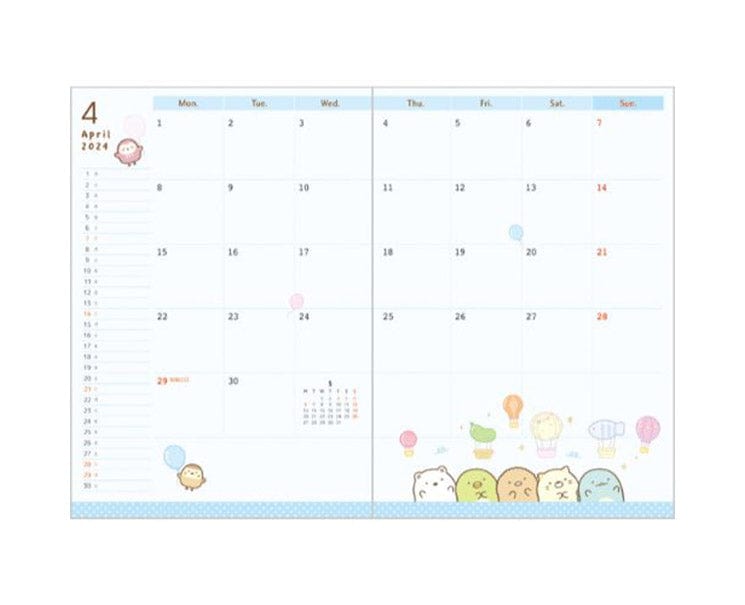 Sumikko Gurashi 2024 B6 Planner (Picnic)