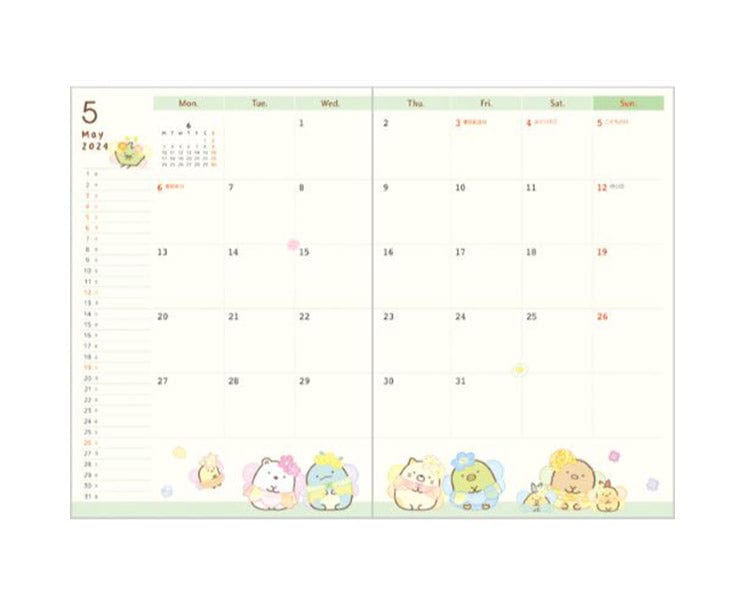 Sumikko Gurashi 2024 B6 Planner (Picnic)