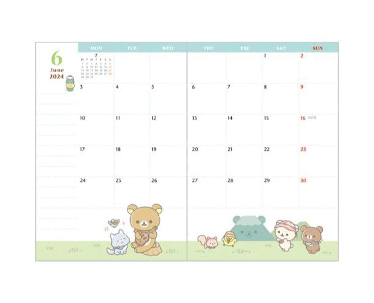 Rilakkuma 2024 A6 Planner (Sky)