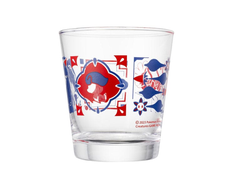 Pokemon Paldea Tile Red & Blue Glass Cup