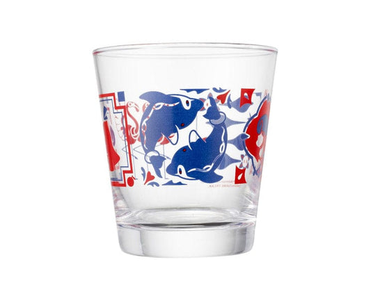 Pokemon Paldea Tile Red & Blue Glass Cup