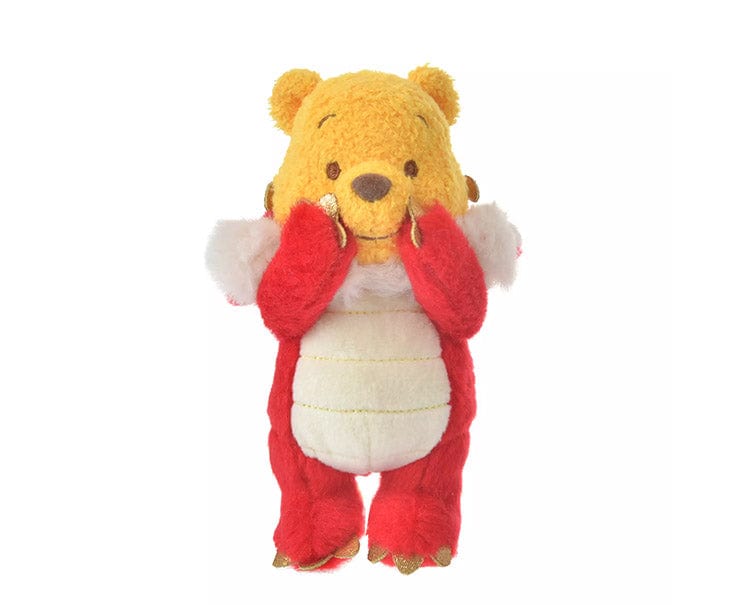 Disney Year of Dragon Red Winnie-the-Pooh Plush Keychain