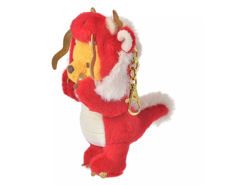 Disney Year of Dragon Red Winnie-the-Pooh Plush Keychain