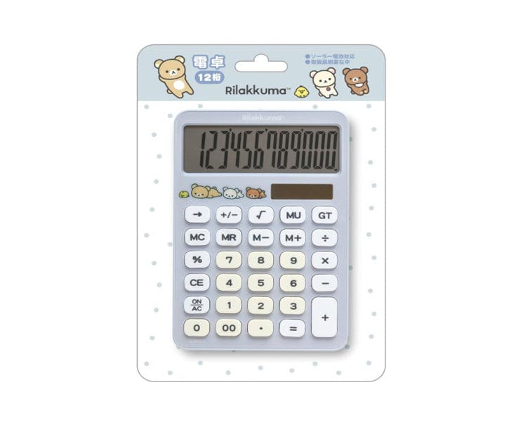 SAN-X Calculator Blue Rilakkuma