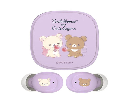 SAN-X Wireless Earphones Purple Rilakkuma