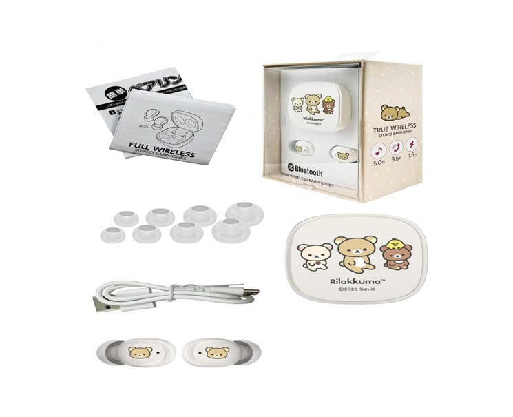 SAN-X Wireless Earphones White Rilakkuma